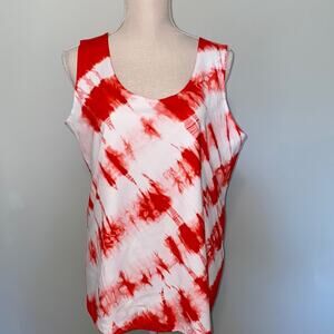 NWT CHICO’S tie dye tank top soft and stretchy Chico’s size 3 (XL)
